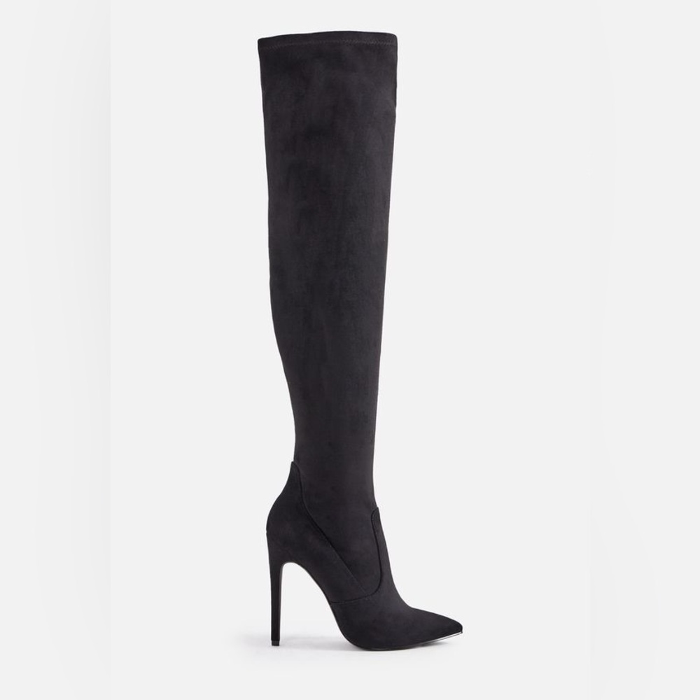 Black over the knee thigh high boots